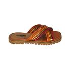 Chinelo vergelio tiras coloridas cruzadas feminino 7731012