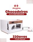 Chocadeira 220 ovos TRIVOLT com 4 ventiladores Alta Performance com OVOSCÓPIO (PV220T) - Pavão Chocadeiras