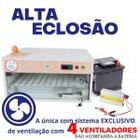 Chocadeira ALTA ECLOSÃO Automática 120 ovos Trivolt controle de Umidade e 4 ventiladores (GC120TU) - Galinha Choca Chocadeiras