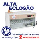 Chocadeira ALTA ECLOSÃO Automática com 2 ventiladores e controle de Umidade Bivolt 60 ovos com ovoscópio (GC60U)