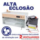 Chocadeira Elétrica Automática ALTA ECLOSÃO Trivolt Manual 60 ovos com 2 ventiladores e ovoscópio