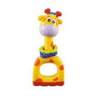 Chocalho e mordedor divertido para bebes colorido girafa girafinha