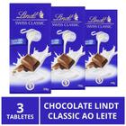 Chocolate Lindt Classic, Sabor, 3 barras de 100g