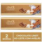 Chocolate Lindt Premium, Ao Leite c/ Avelã, 2 barras de 300g
