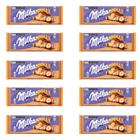 Chocolate Milka Caramelo e Avelãs Grande Kit 10 Barras 300g