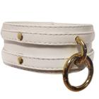Choker Branco Coleira Feminina Gargantilha Larga Dominadora Grossa Resistente Sessão Fantasia Humana