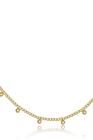 Choker Corrente Com Bolinha Lisa Banhado Em Ouro 18k