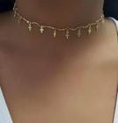 Choker Cruz Banhada a Ouro 18k