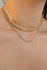 Choker de Malha de Fita Banhado em Ouro 18K