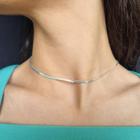 Choker Fita Sofisticação Banho Ouro 18K / Prata 925