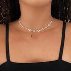 Choker Gargantilha Tiffany Pedra Cristal a Prata 925