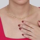 Choker Ouro 18k Corações Liso Duplo - Graced Semijoias