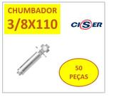 Chumbador C/Prisioneiro Cba 3/8 X 110 AC Zincado 50 Peças - CISER