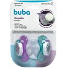 Chupeta Buba Comfort Ultra Soft Ventilação Tam 2 Com Tampa Protetora* de Bico Silicone Para Bebê +6 meses