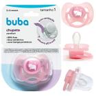 Chupeta Comfort Buba Ultra Soft Tam 1 ou Tam 2 Para Bebês com Tampa Protetora Bico Simétrico