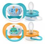 Chupeta Dupla Ultra Air Happy Menino 6-18M Avent