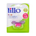 Chupeta Lillo Funny Silicone Ortodôntico Tamanho 2 +6 Meses Lilás com 1 Unidade