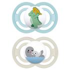 Chupeta Mam Perfect 16+ Meses Azul Desenhos Sortidos com 2 Unidades