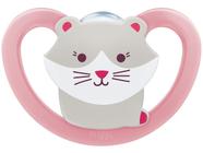 Chupeta Nuk Space Zebrinha Bico de Silicone Estojo Esterilizável Escudo Arejado Fase 3 +18 meses