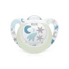 Chupeta Nuk Star Glow Silicone Brilha No Escuro (0-6M) Azul