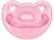 Chupeta Silicone Ortodôntico Kuka Soft - Rosa 6 Meses