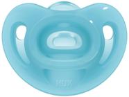 Chupeta Silicone Ortodôntico NUK Baby Care - Sensitive Soft Boy Azul de 0 a 6 Meses