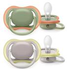 Chupeta Ultra Air 6-18m Lisa Verde Cinza C/2 Philips Avent