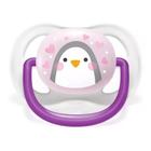 Chupeta Ultra Air Decorada 0-6m Pinguim Rosa Philips Avent