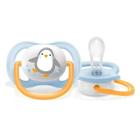 Chupeta Ultra Air Decorada Pinguim Azul 0-6 Meses Philips Avent