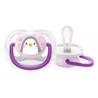 Chupeta Ultra Air Decorada Pinguim Branca 0-6 Meses Philips Avent