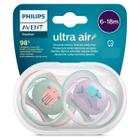 Chupeta Ultra Air Dupla 6-18M Deco 085/18 Philips Avent