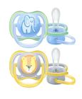 Chupeta Ultra Air Dupla Avent 0-6 Meses Menino Elefante Leão - Philips Avent