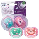 Chupeta Ultra Air Dupla Decorada Animais 18M+ Menina Avent