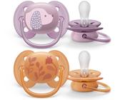 Chupeta Ultra Soft c/2 - Cachorro e Flor 6-18 meses - Avent - Philips Avent