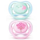 Chupetas Avent Ultra Air Dupla 0 a 6 meses Para Meninas