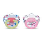 Chupetas Nuk Orthodontic Brilha Escuro Sereia/Nuvem 6-18M