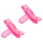 Chupetas Silicone Kit 2 Unidades Bico Redondo Fase 2 Azul, Rosa ou Transparente - Kuka