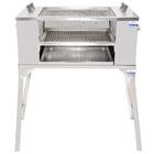 Churrasqueira Churrasco Sem Fumaça Ecológica Inox com Suporte Tamanho 70x40cm Mec G - MEC G INDUSTRIALL LTDA