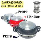 Churrasqueira de Fogão Grill Alumínio Churrasqueira Multiuso Vigorosa Para Fogão 4 Em 1 N30 Tacho Bolo Pão Pizza Grelhados