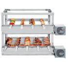 Churrasqueira Gira Grill Artinox Grill com 9 Espetos, 3 Andares e 2 Motores Bivolt do Lado Direito