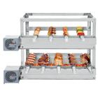 Churrasqueira Gira Grill Artinox Grill com 9 Espetos, 3 Andares e 2 Motores Bivolt do Lado Esquerdo