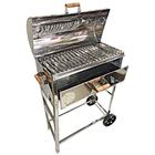 Churrasqueira Parrilla Grelha Argentina Carrinho Inox 57X24 - GS