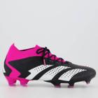 Chuteira Adidas Predator Accuracy 23.1 FG Campo Preta e Pink