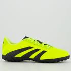 Chuteira Adidas Predator Artilheira 24 Society Juvenil Verde Limão