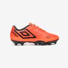 Chuteira Campo Umbro Orbit Infantil Cor: Coral - Tamanho: 33