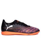 Chuteira de Futsal Puma Future 8 Play Preto/Laranja Neon