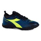 Chuteira Diadora Squadra II X Society Azul/Preto/Amarelo Neon