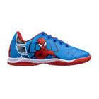 Chuteira Dray Futsal Marvel Homem Aranha Infantil Azul