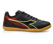 Chuteira Futsal Diadora Mondiale - Preto/Vermelho-Tam 42