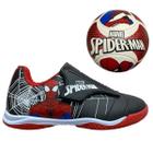 Chuteira Futsal Dray Marvel Homem Aranha 4701 Kit Com Bola